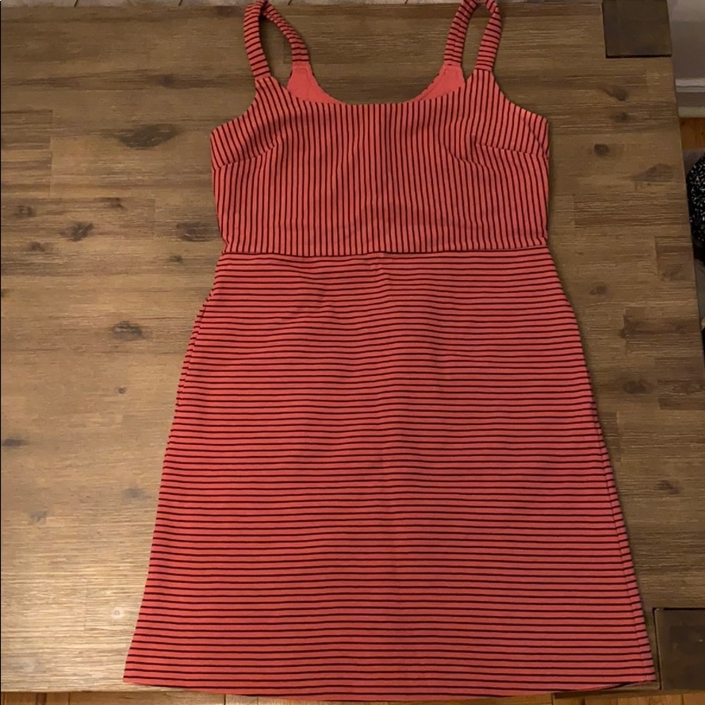 Pink and Black Striped Dress